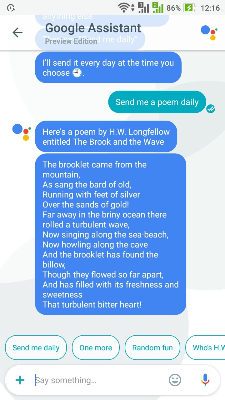 Google Allo и поэзия
